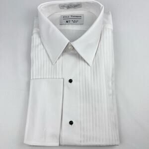 NWT Tuxedo Formal Attire Button Up White Dress Shirt Long Slv, M7 15-15.5 36/37
